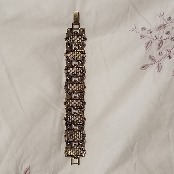 Golden bracelet with cubic zirconia - Picture 4 of 4